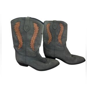 Dingo Women's Cowboy Boots Classic Gray and Brown Western Shoes